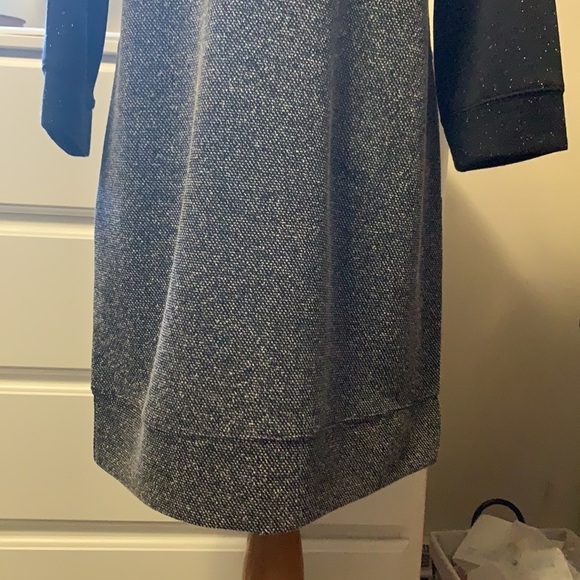New York & Co black and white 3/4 sleeve Tweed looking dress, comfy!! - Picture 6 of 12